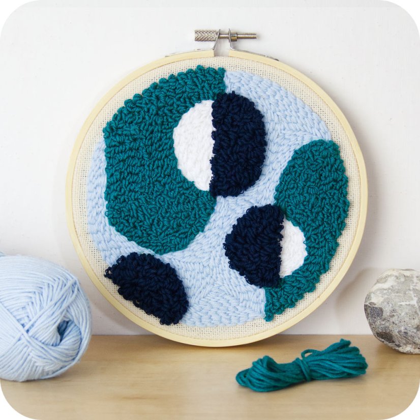 modra abstrakce set jehlomalovani